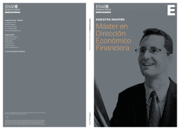 Máster en Dirección Económico Financiera