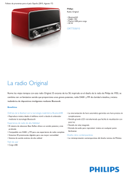 Product Leaflet: Radio Original con Bluetooth®, DAB+, FM