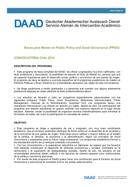 Becas para Master en Public Policy and Good Governance (PPGG
