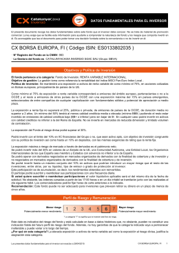 CX BORSA EUROPA, FI ( Código ISIN: ES0133802035 )