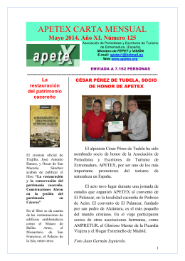 APETEX CARTA MENSUAL - Asociación Española de