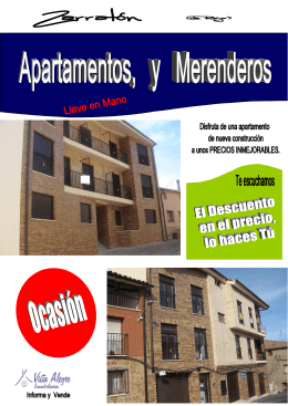 folleto - apartamentos zarraton - jose sacristan