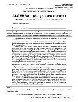 ÁLGEBRA I (Asignatura troncal)