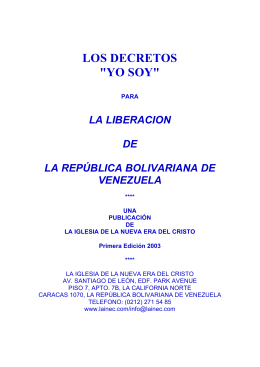 LOS DECRETOS "YO SOY" - La Iglesia de la Nueva Era del Cristo