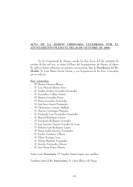 Acta de la sesión plenaria celebrada el 26 de Octubre de 2006