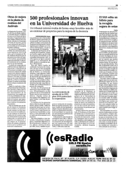 500 profesionales innovan en la Universidad de Huelva.
