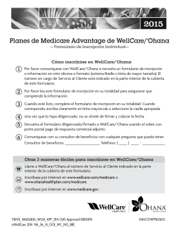 Planes de Medicare Advantage de WellCare/`Ohana
