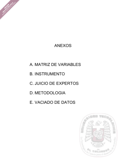 ANEXOS A. MATRIZ DE VARIABLES B. INSTRUMENTO C. JUICIO