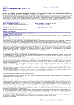 ABANTE PATRIMONIO GLOBAL, FI