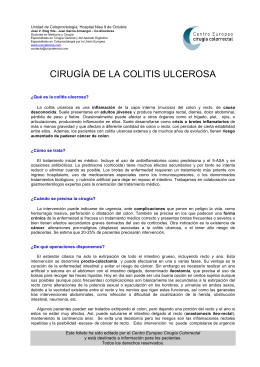 cirugía de la colitis ulcerosa - Centro Europeo Cirugía Colorrectal