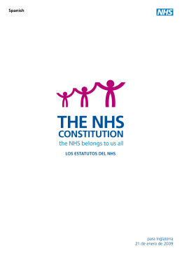 The NHS Constitution - Spanish
