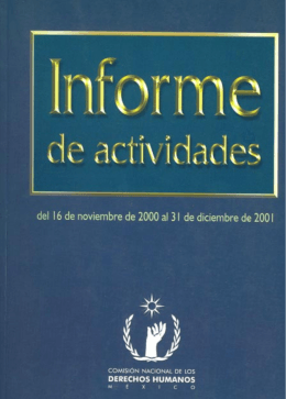 informe de actividades del 16 de noviembre de 2000 al 31 de
