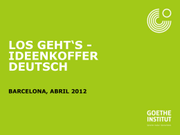 Presentación del maletín de ideas - Goethe