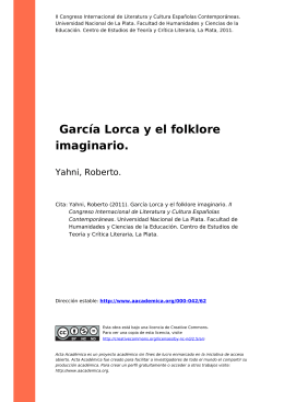García Lorca y el folklore imaginario