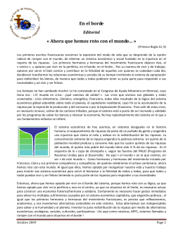 En el borde « Ahora que hemos roto con el mundo… »