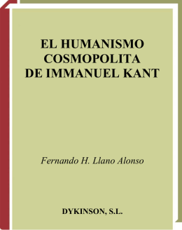 EL HUMANISMO COSMOPOLITA DE IMMANUEL KANT