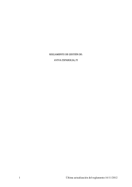 1 Última actualización del reglamento:16/11/2012