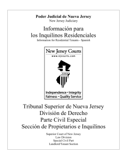 Información para los Inquilinos Residenciales
