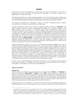 RESUMEN Este resumen se deriva del Folleto - UBS
