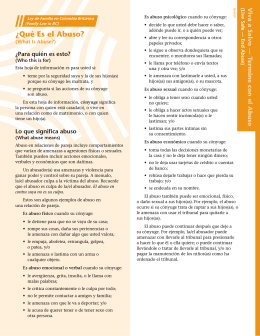 ¿Qué Es el Abuso?