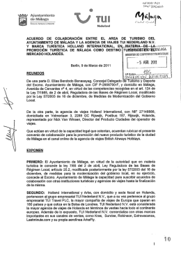 Agencia de Viajes Tui Nederlan N.V. y Marca Turística Holland