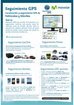 2014 Brochure - Seguimiento GPS