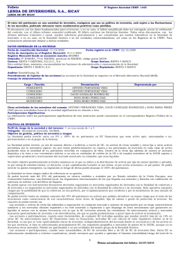 LENDA DE INVERSIONES, S.A., SICAV