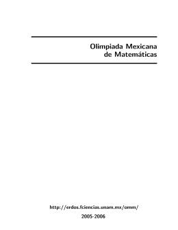 2006 - Olimpiada Mexicana de Matemáticas