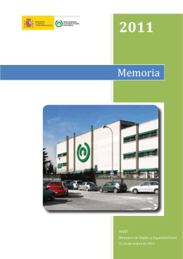 Memoria INSHT 2011 - Instituto Nacional de Seguridad e Higiene