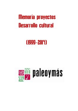 Memoria proyectos Desarrollo cultural (1999