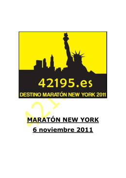 Agenda 42195.es - Marathon New York 2011