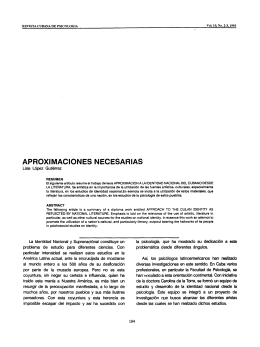 APROXIMACIONES NECESARIAS