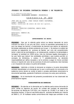 juzgado de primera instancia numero 1 de valencia