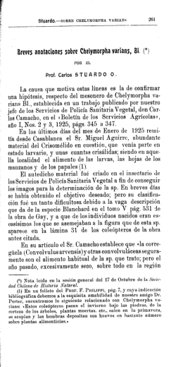 Artículo - Revista Chilena de Historia Natural