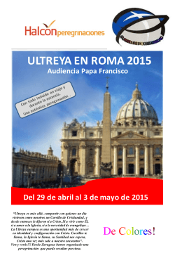 ULTREYA EN ROMA 2015