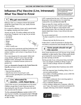 Influenza (Flu) Vaccine (Live, Intranasal):