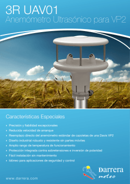 3R UAV01 - Anemómetro Ultrasónico para Davis VP2 - Folleto
