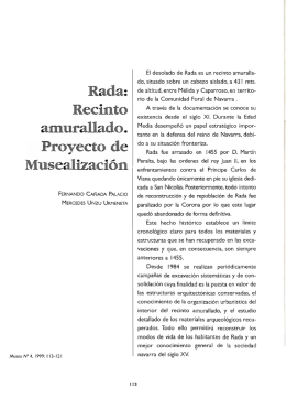 Rada: recinto amurallado, proyecto de musealización