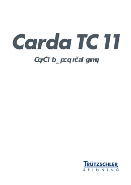 Carda Trützschler TC 11