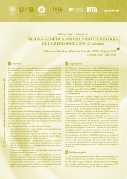 2ª edición - Mejora Genética Animal y Biotecnología de la