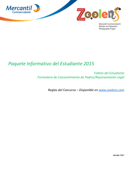 Paquete Informativo del Estudiante 2015 Folleto del