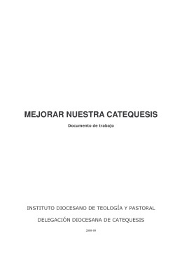 MEJORAR LA CATEQUESIS