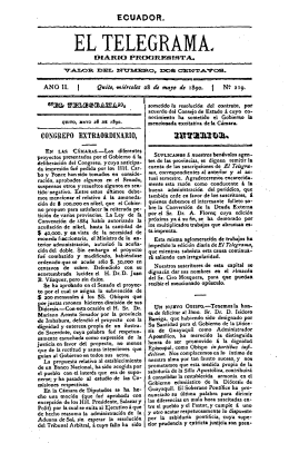 diario progresista Año II, núm. 219, miércoles 28 de mayo de 1890