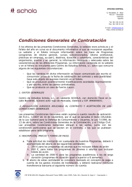 Condiciones Generales de Contratación