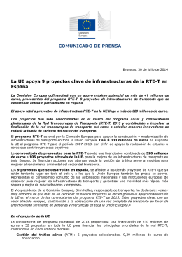La UE apoya 9 proyectos clave de