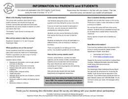 INFORMATION for PARENTS and STUDENTS