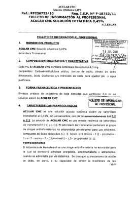 ACULAR CMC SOLUCIÓN OFTÁLMICA 0,45%