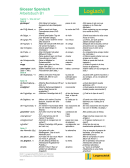 Glossar Spanisch Arbeitsbuch B1