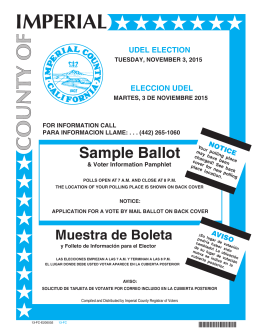 Sample Ballot - County of Imperial