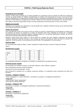 FORTIS L FUND Equity Materials World